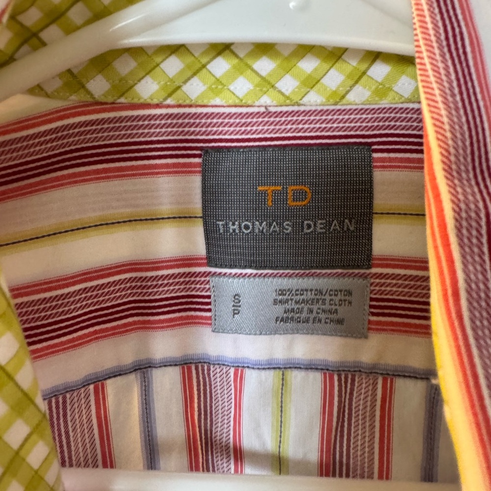 Thomas Dean Men's Multicolor Striped Shirt
